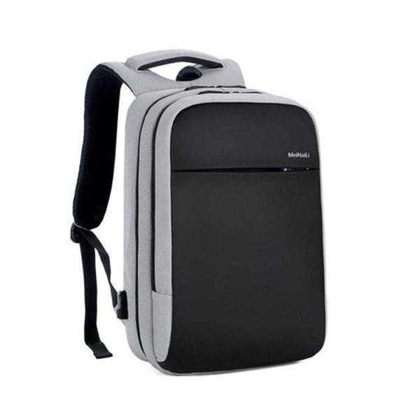 Buy online Best price of Meinaili Waterproof Laptop Backpack 15.6 Inch With Usb Charging Port 1802 Gray in Egypt 2020 Sharafdg