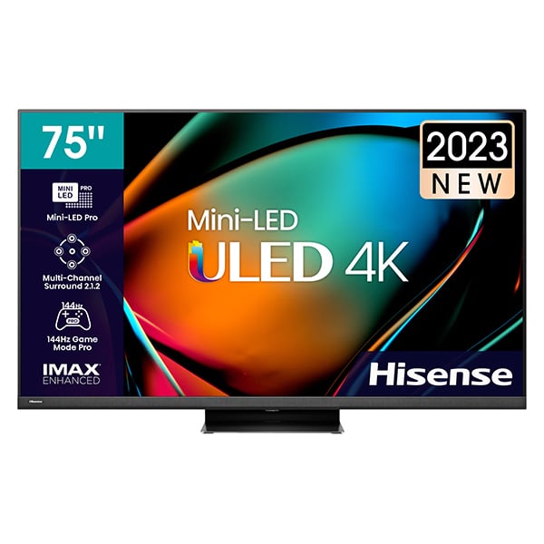 Hisense 75U8K MiniLED 4K ULED Smart Television 75inch (2023 Model)