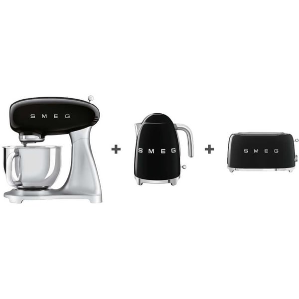 Smeg SMF02BLUK Kitchen Machine KLF03BLUK 1.7L Kettle TSF02BLUK 4 Slice Toaster Black price in Bahrain Buy Smeg SMF02BLUK Kitchen Machine KLF03BLUK 1.7L Kettle TSF02BLUK 4 Slice Toaster Black in Bahrai...