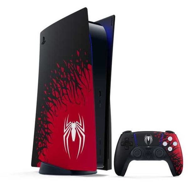 Sony PlayStation 5 Console CD Version Black Red Middle East Version with Marvel s Spider Man 2 Limited Edition Bundle