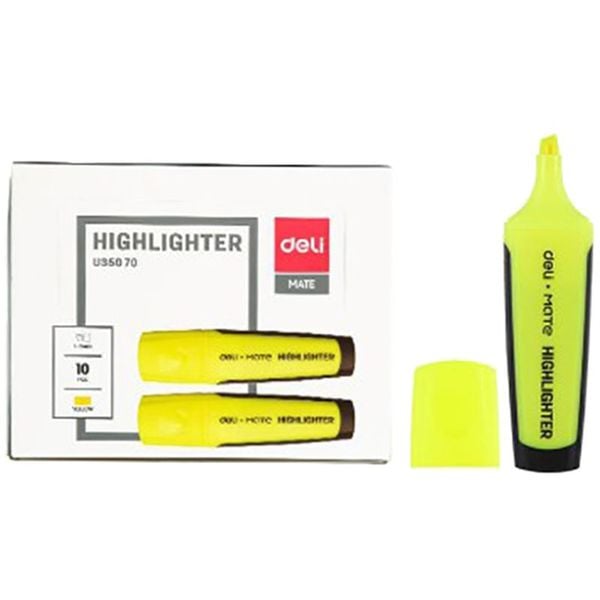 Deli Chisel Tip Fast Dry Highlighter Yellow