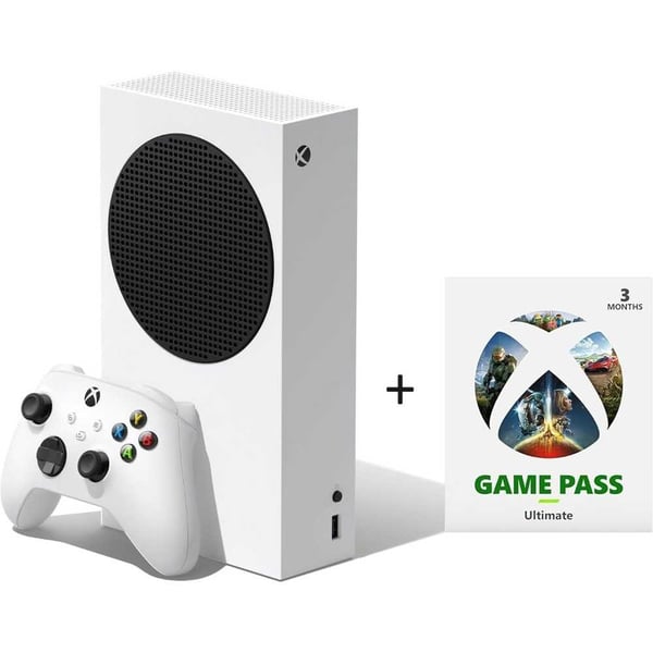Microsoft Xbox Series S Console 512GB White + 3 months Game Pass Bundle