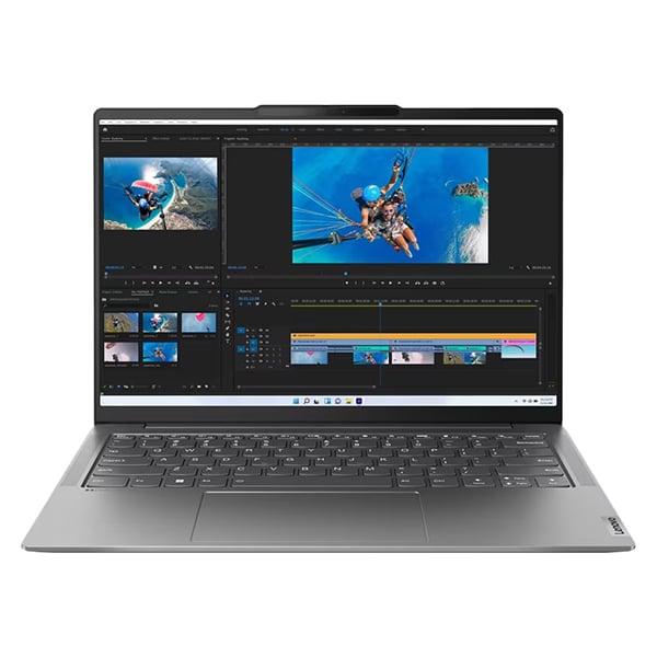 Lenovo Yoga Slim 6 14IAP8 (2022) Ultrabook - 12th Gen / Intel Core i5-1240P / 14inch 2.2K / 512GB SSD / 8GB RAM / Shared Intel Iris Xe Graphics / Windows 11 Home / English & Arabic Keyboard / Storm Grey / Middle East Version - [82WU008MAX]