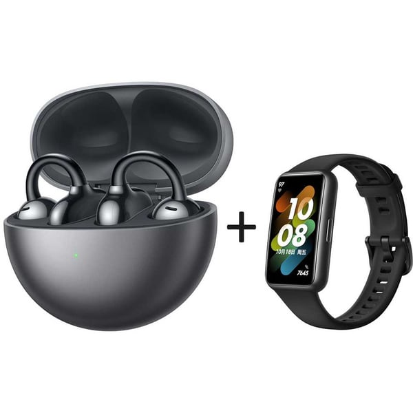 Huawei T0017 Free Clip In Ear Bluetooth Headset Black Band 7 Smart Watch Pre Order price in Bahrain Buy Huawei T0017 Free Clip In Ear Bluetooth Headset Black Band 7