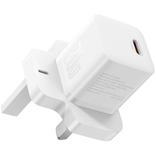 Baseus GaN5 Mini Portable Type C Wireless Fast Charger Adapter White