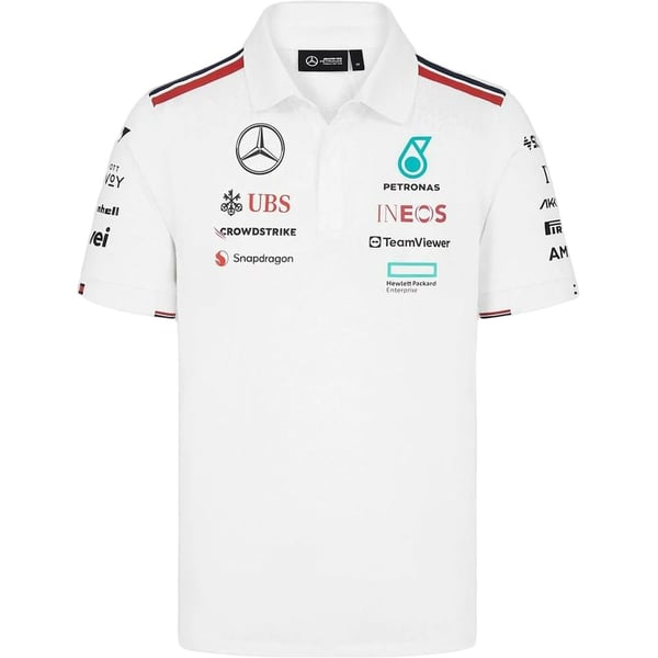 Mercedes Benz AMG Petronas F1 2024 Team Polo White Extra Large