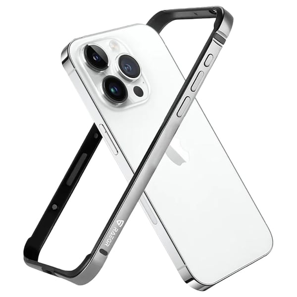 Raegr Edge Armor Case Silver iPhone 15 Pro