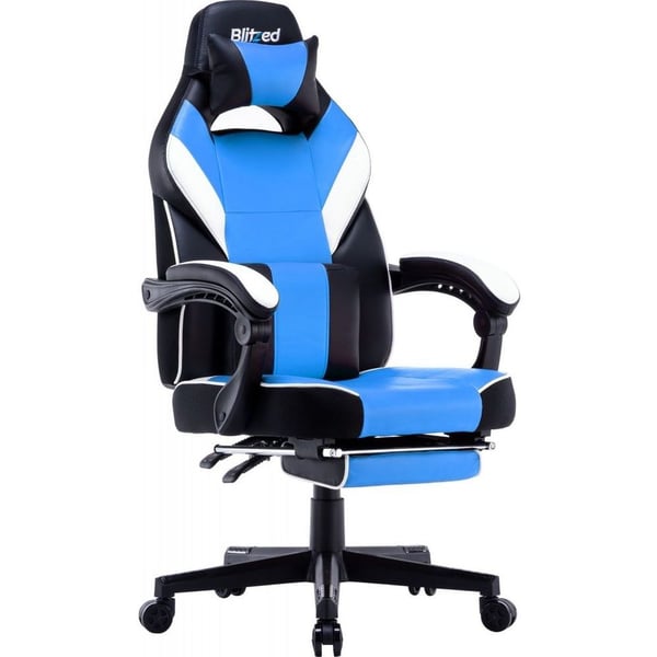 Blitzed Gaming Chair With Footrest 