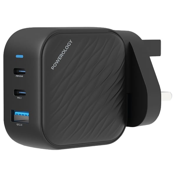 Powerology Ultimate Dual PD Wall Charger Black