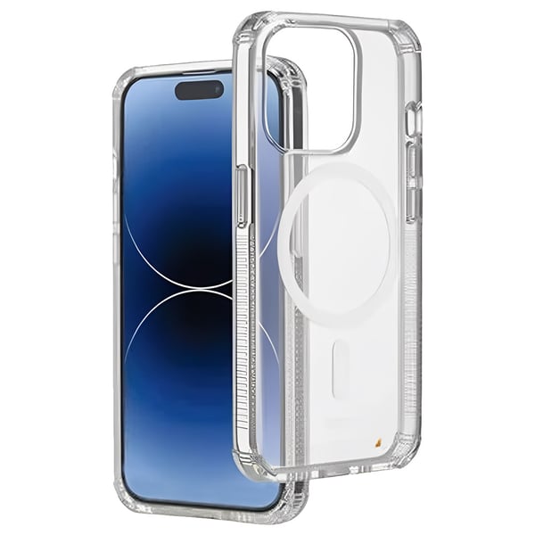 Custodia Hama Extreme Protect Per IPhone 15 Pro Con D3O E MagSafe: Bumper Antishock Trasparente Anti-ingiallimento, Ricarica Wireless