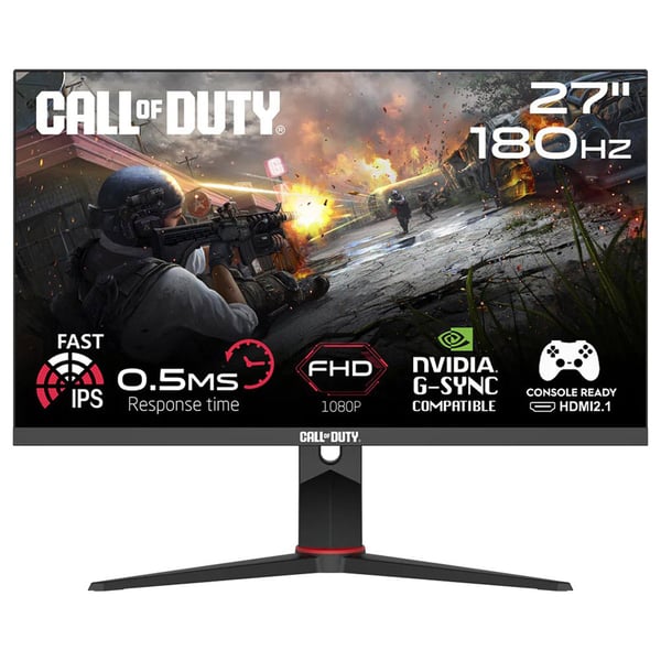 gameon Gameon COD27fhd180ips 27 inch Type: Gaming Monitor | Color: Black | Brightness: 300 cd/m2 | Resolution: FHD (1920 x 1080) | Screen Size: 27 in | Aspect Ratio: 16:9 | Viewing Angle: 178°/178°