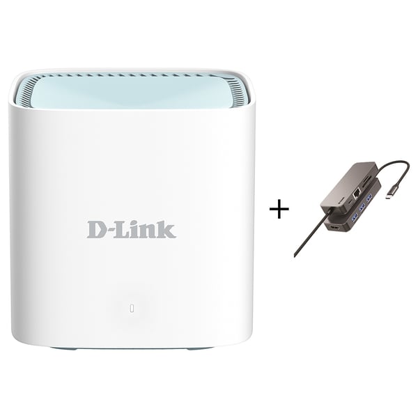 Dlink AX1500 WiFi 6 AI Mesh Router + 8-in-1 USB-C Hub