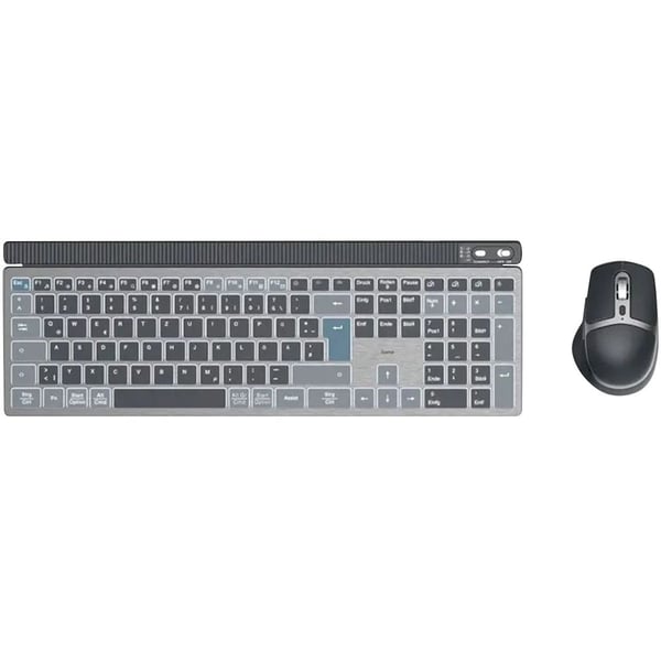 hama Hama D3173069 Wireless Keyboard Mouse Combo Bundle | Type: Keyboard and Mouse | Color: Black/Grey | Cable Type: USB Cable | Interfaces: Wireless, Bluetooth, USB