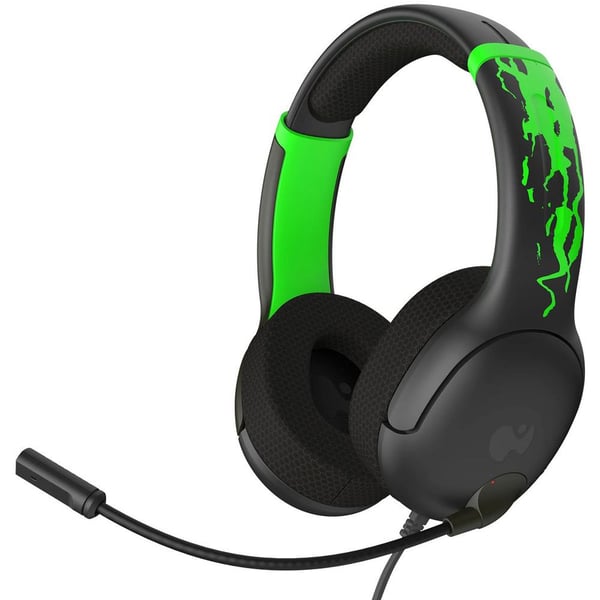 pdp Pdp Airlite Glow Wired On Ear Headset Type: PC Headsets | Color: Black/Green | Connectivity Type: Wired