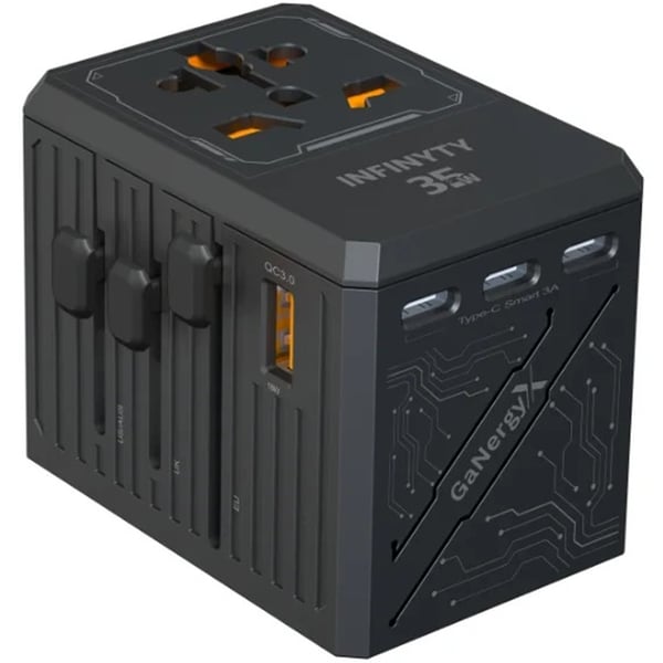 infinyty Infinyty ATLAS35 Travel Adaptor 35W Type: Adaptor | Color: Black | Interfaces: USB