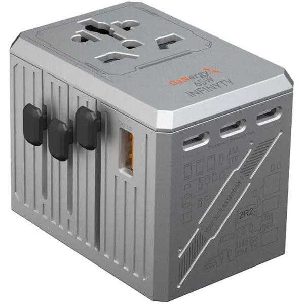 infinyty Infinyty Atlas 65 Travel Adaptor 65W Type: Adaptor | Color: Silver | Interfaces: USB