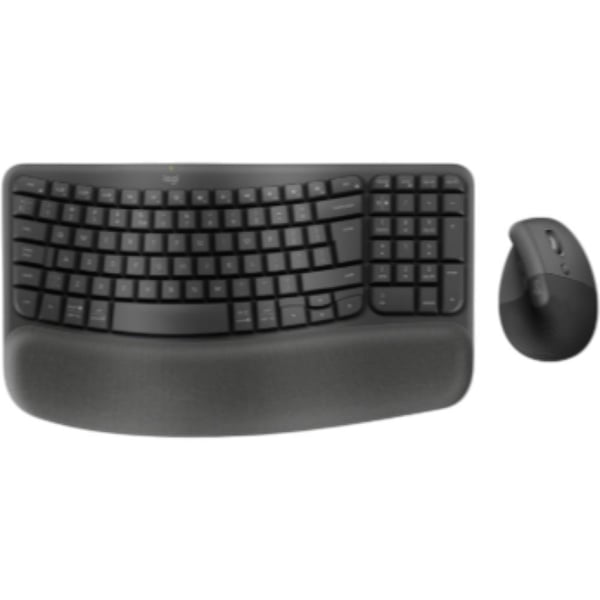 logitech Logitech Wave Keys Lift Keyboard Mouse Combo Bundle | Type: Keyboard and Mouse | Color: Graphite | Interfaces: USB