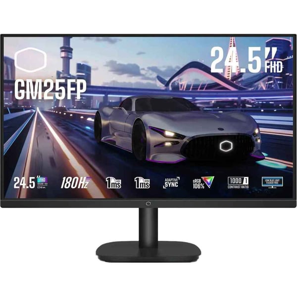 Cooler Master Cooler Master GM25fp 24.5 inch Type: Gamimg Monitor | Color: Black | Brightness: 250 nits | Resolution: FHD 1920 x 1080 | Aspect Ratio: 16:9 | Viewing Angle: 178°/178°