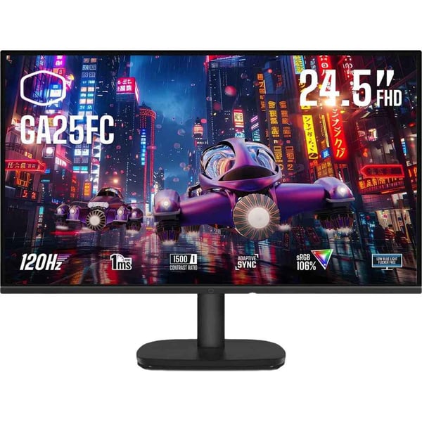 Cooler Master Cooler Master Ga Series 24.5 inch Type: Gamimg Monitor | Color: Black | Brightness: 250 nits | Resolution: FHD 1920 x 1080 | Aspect Ratio: 16:9 | Viewing Angle: 178°/178°