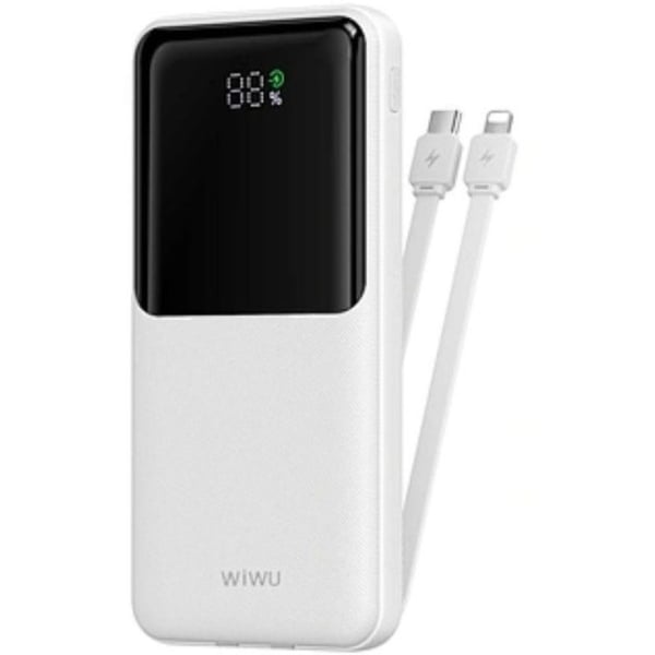 باور بانك Wiwu إيسن سعة 10000 مللي أمبير لون أبيض Wi-P081W