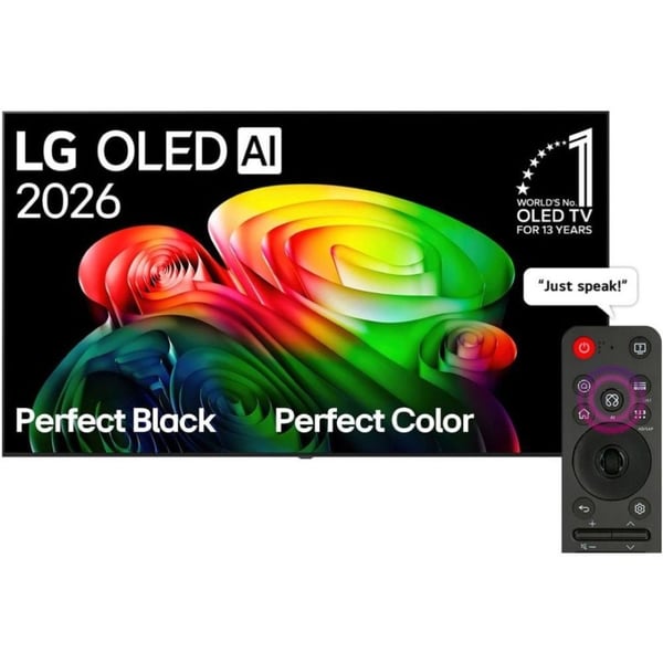 تلفزيون إل جي B6 ذكي ومدعوم بالذكاء الاصطناعي شاشة OLED دقة 4K مقاس 65 بوصة مع جهاز تحكم عن بعد ماجيك وصوت دولبي نظام WebOS26 (موديل 2026) OLED65B66LA