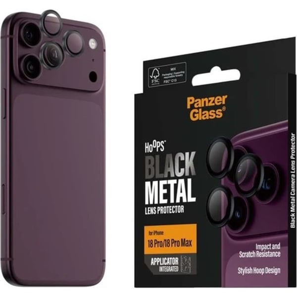 Panzerglass Hoops Camera Lens Protector Black iPhone 18 Pro / iPhone 18 Pro Max - PNZPG41297