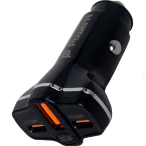 PowerN 2PD+QC Car Charger Black - PN60WCB