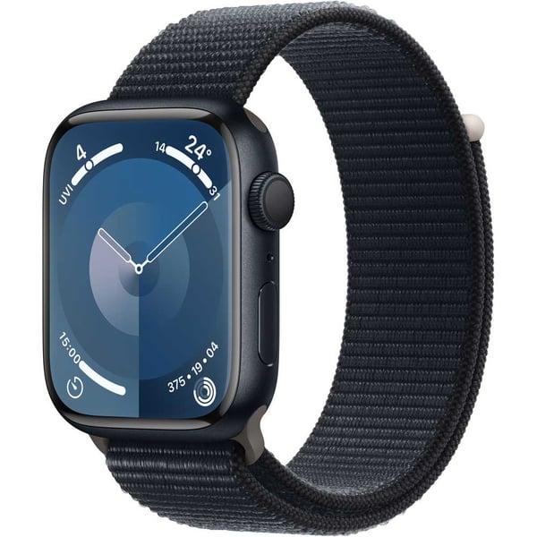 Apple Watch Series 9 GPS 41mm Midnight Aluminum Case with Midnight Sport Loop – Middle East Version