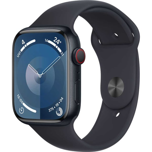 Buy Apple Watch Series 9 GPS Cellular 45mm Midnight Aluminum Case with Midnight Sport Band M L Online in UAE Sharaf DG
