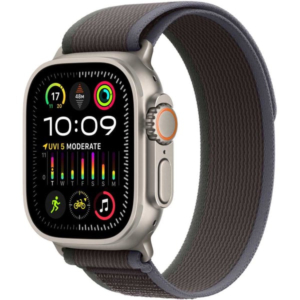 Apple Watch Ultra 2 GPS + Cellular 49mm Titanium Case with Blue Black Trail Loop S/M – Middle East Version