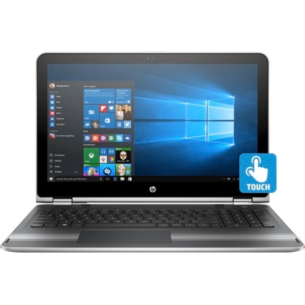 HP Pavilion x360 15-BK011NE Convertible Touch Laptop - Core i7 2.5GHz 8GB 500GB 2GB Win10 15.6inch FHD Silver