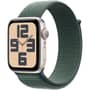 Apple Watch SE (2024) GPS 40mm Starlight Aluminum Case with Lake Green Sport Loop