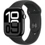 Apple Watch Series 10 GPS 46mm Jet Black Aluminum Case with Black Sport Band - S/M