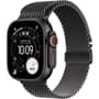 Apple Watch Ultra 3 GPS + Cellular, 49mm Black Titanium Case with Black Titanium Milanese Loop - Large