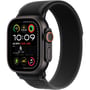 آبل ساعة Watch Ultra 2 تدعم نظام تحديد المواقع + شريحة اتصال وشبكة خلوية مقاس 49 مم بإطار هيكل من التيتانيوم الأسود مع سوار حلقي مضلع أسود - مقاس صغير/متوسط