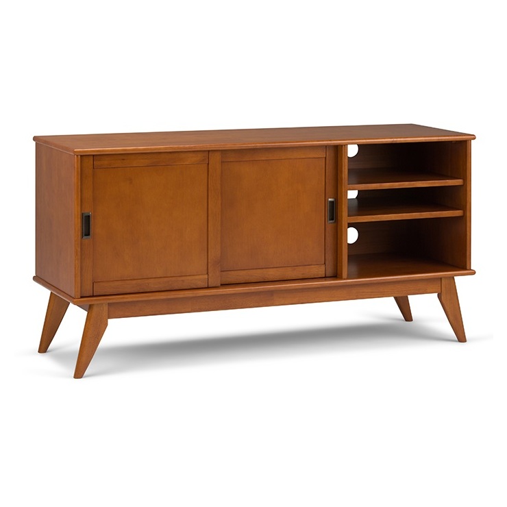 Mid century tv on sale console table