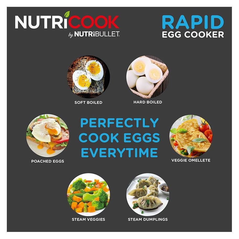 NutriCook Rapid Egg Cooker: 7 Egg Capacity Electric Egg Cooker for Boi –  SRIBIL STORE - UAE