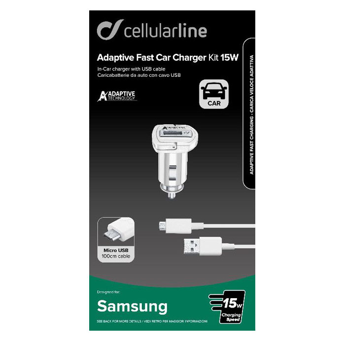 CARICATORE AUTO PLUG IN MICRO USB CELLULARLINE