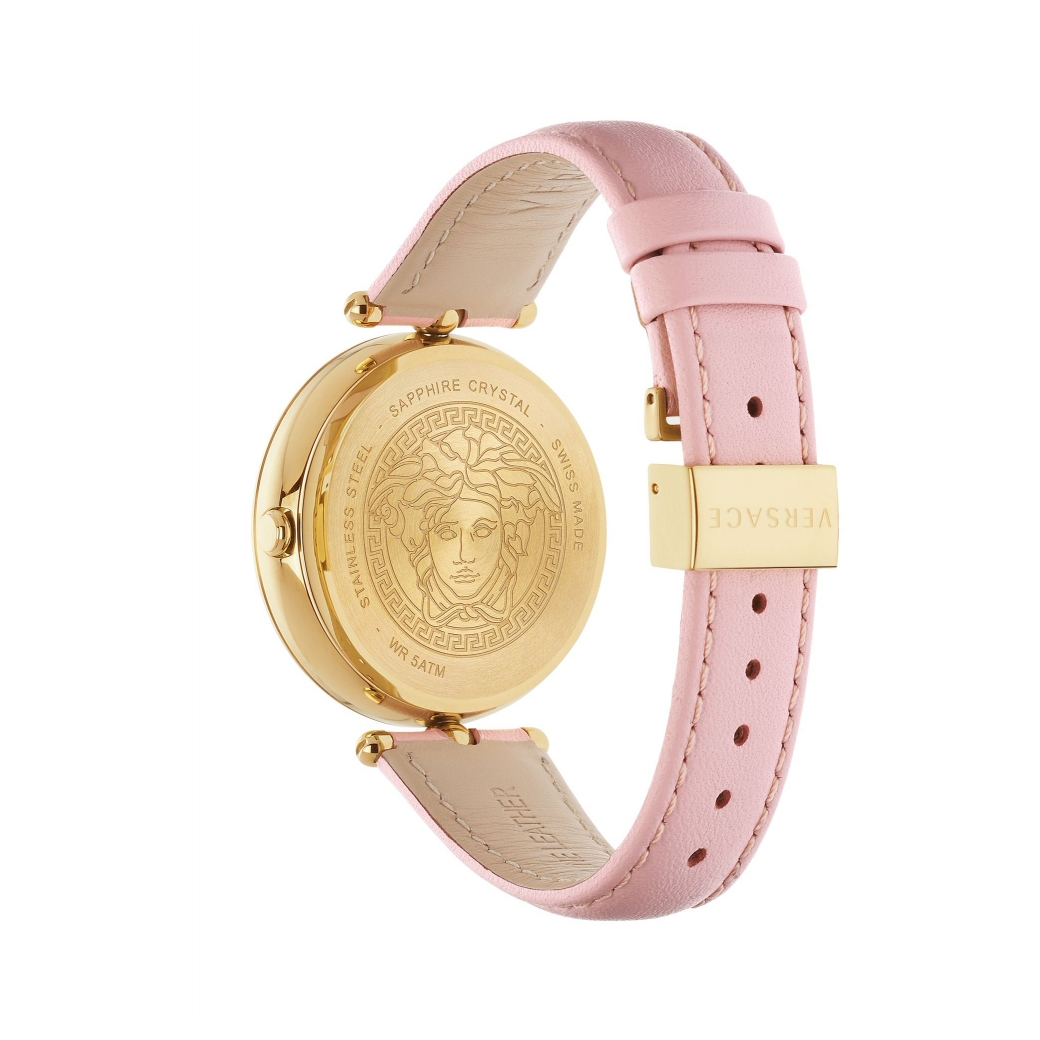  Versace Palazzo Empire Collection Luxury Womens Watch Timepiece  with a Pink Strap Featuring a Pink Case and Pink Dial : Clothing, Shoes &  Jewelry