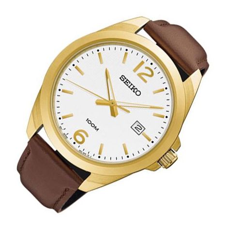 Buy Seiko Classic Brown Leather Watch For SUR216P1 Online in UAE | Sharaf