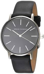 Buy Armani Exchange Lola Black Leather Women Watch AX5560 Online