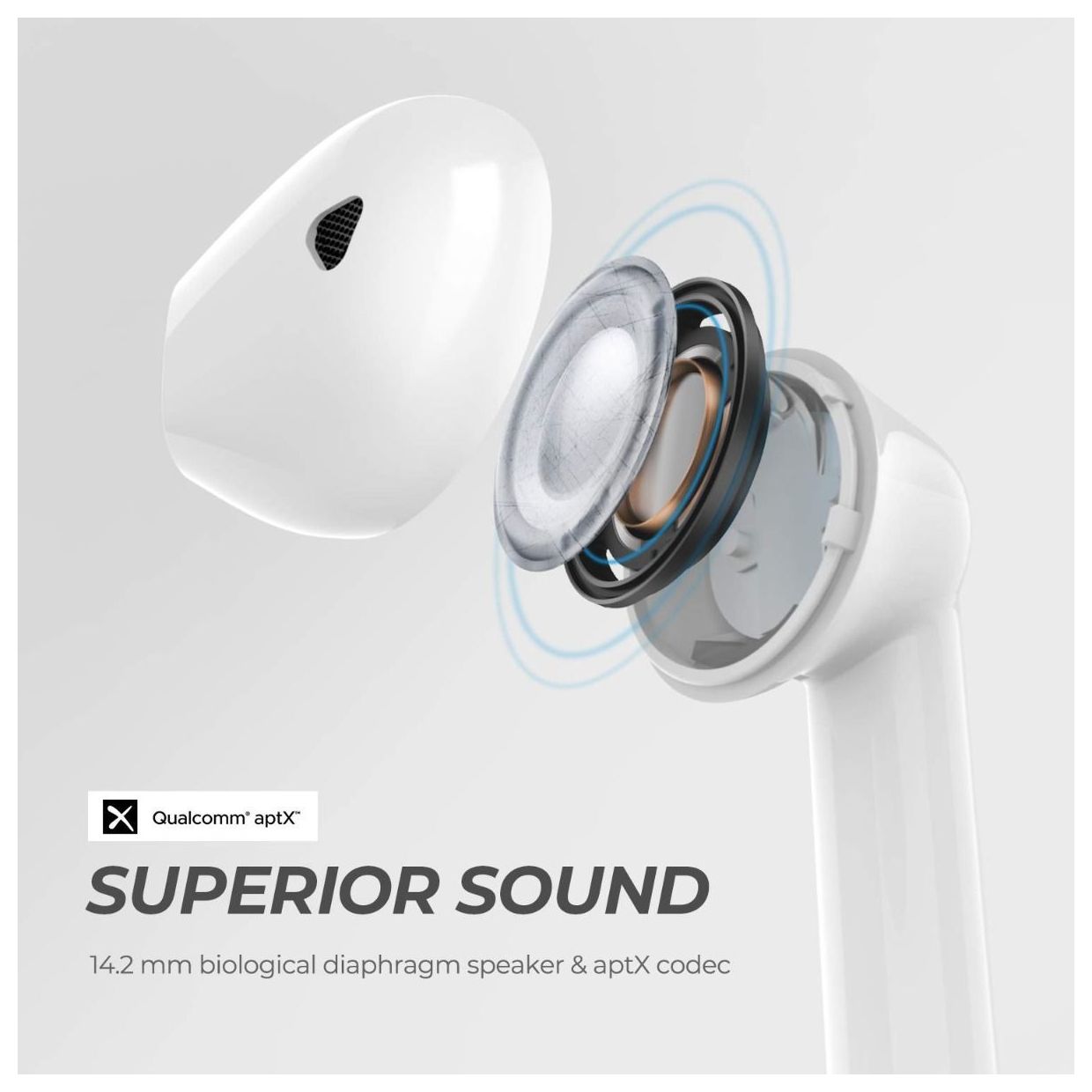 Buy Soundpeats TrueAir Wireless Earbuds White Online in UAE