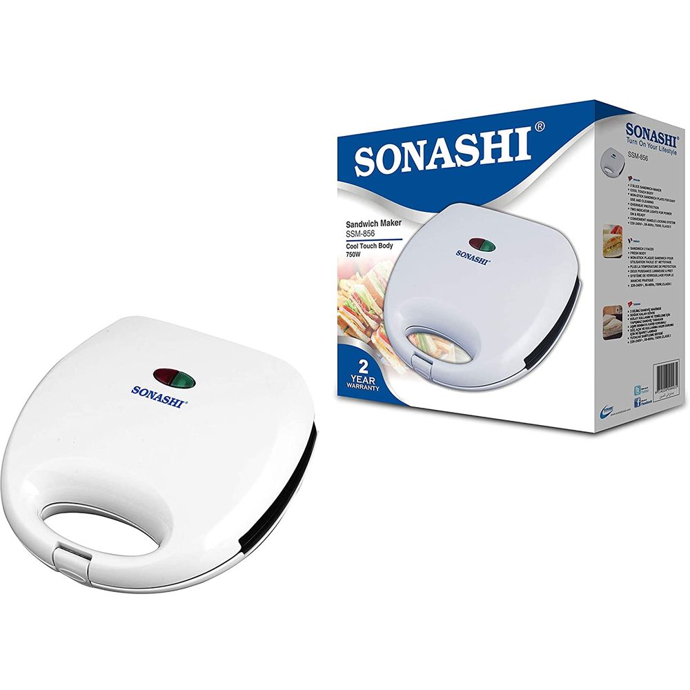 Buy Sonashi 2 Slice Non-Stick Sandwich Maker SSM-856 Online in UAE