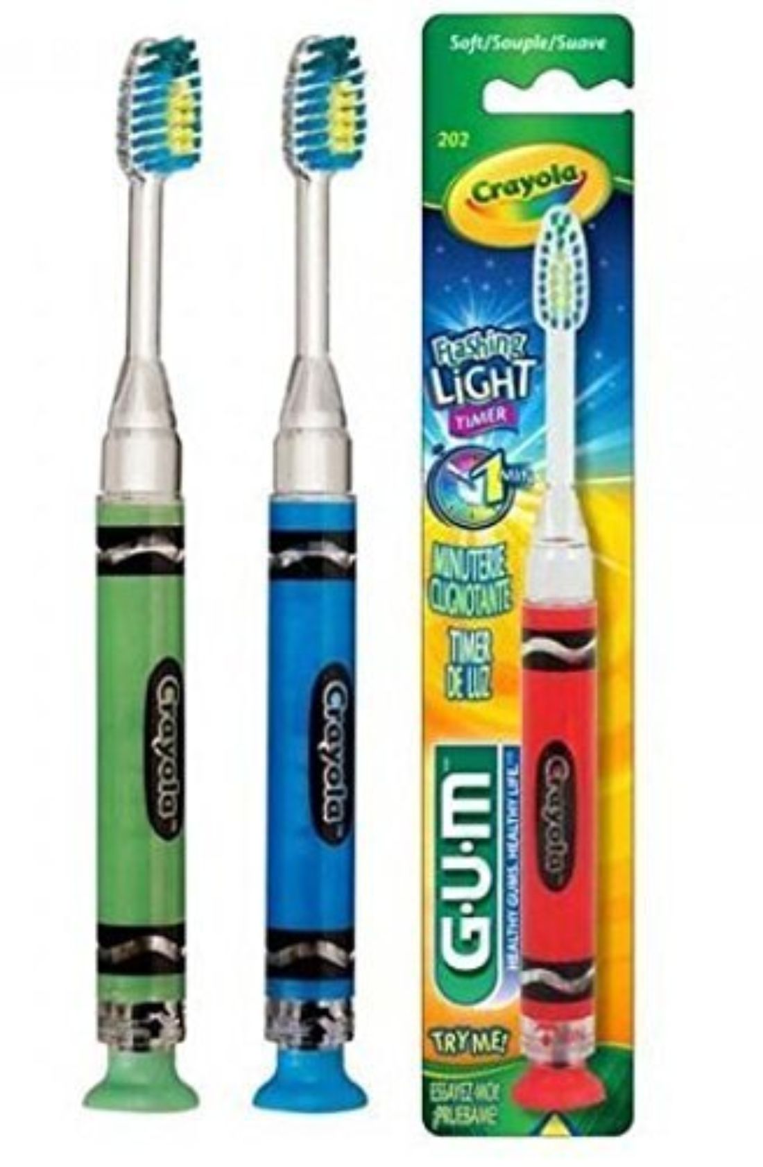 GUM Crayola Marker Toothbrush W/ Suction Cup (12 Pack Value