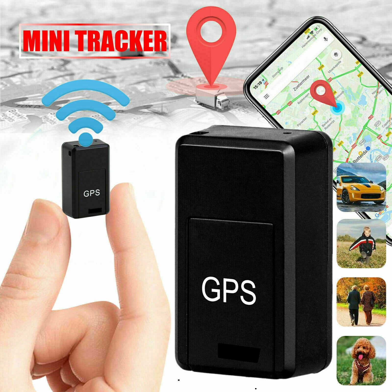Buy Mini Miniature Tracker Locator Positioning Remote Listening Voice Control Callback Anti-lost Device GPS Tracker For Vehicle/Car Online in UAE | Sharaf DG