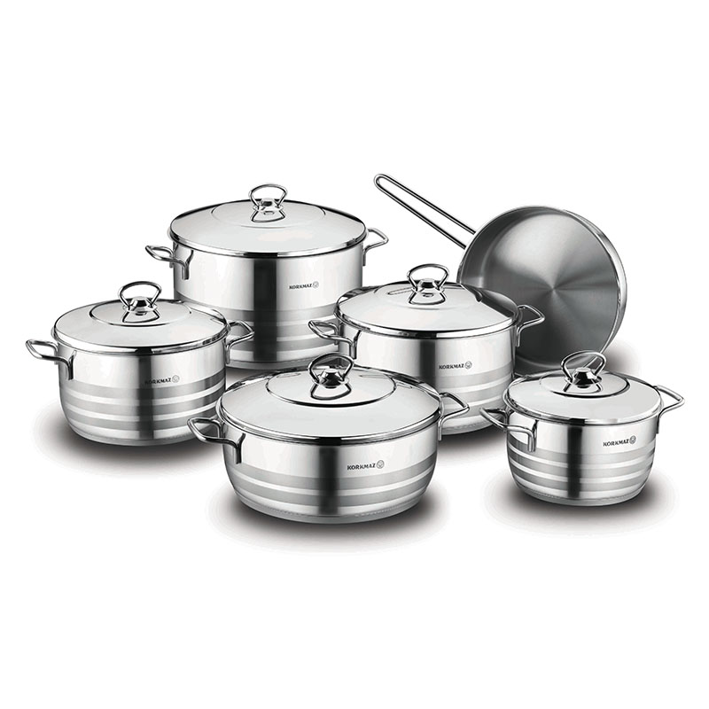 Buy Korkmaz Astra Grande 14pcs Cookware Set at Sharaf DG, Bahrain