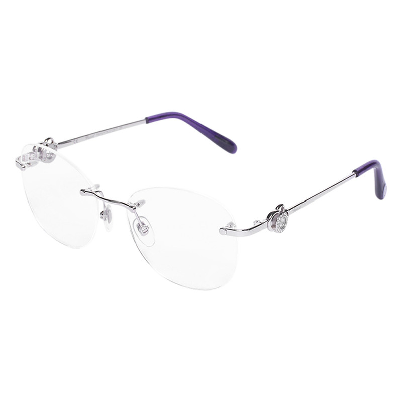 Chopard Vchc35s 0579 Oval Silver Rimless Eyeglasses For