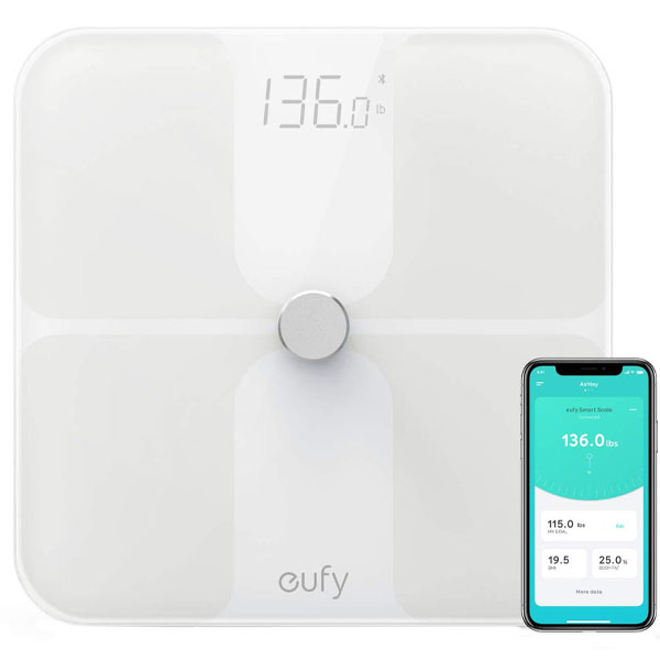 eufy Smart Scale P2, Digital Bathroom Scale with Wi-Fi, Bluetooth, 15  Measurements Including Weight, Body Fat, BMI, Muscle & Bone Mass, 3D  Virtual Body Mod, 50 g/0.1 lb High Accuracy, IPX5 Waterproof