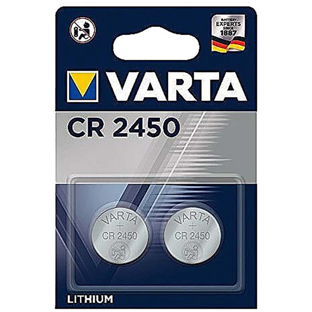 Buy Varta CR2450 Lithium Coin Battery 2pcs Set Silver Online in UAE