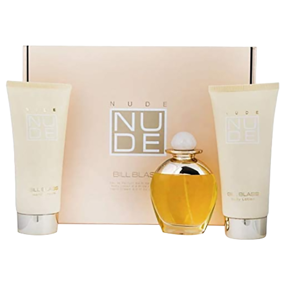 Bill Blass Nude Perfume For Women 100ml Eau de Parfum + 200ml Body Lotion +  200ml Hair Cream Gift Set price in Bahrain, Buy Bill Blass Nude Perfume For  Women 100ml Eau